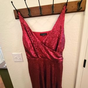 Eloquii Sleeveless Sequin Wrap Dress